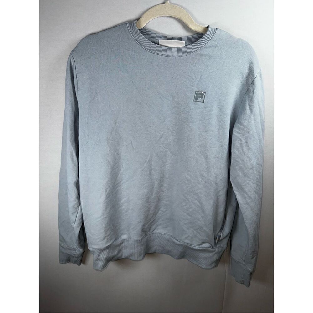 Fila Baby Blue Pullover Sweater Adult Medium Sweatshirt Long Sleeve Y2K Casual
